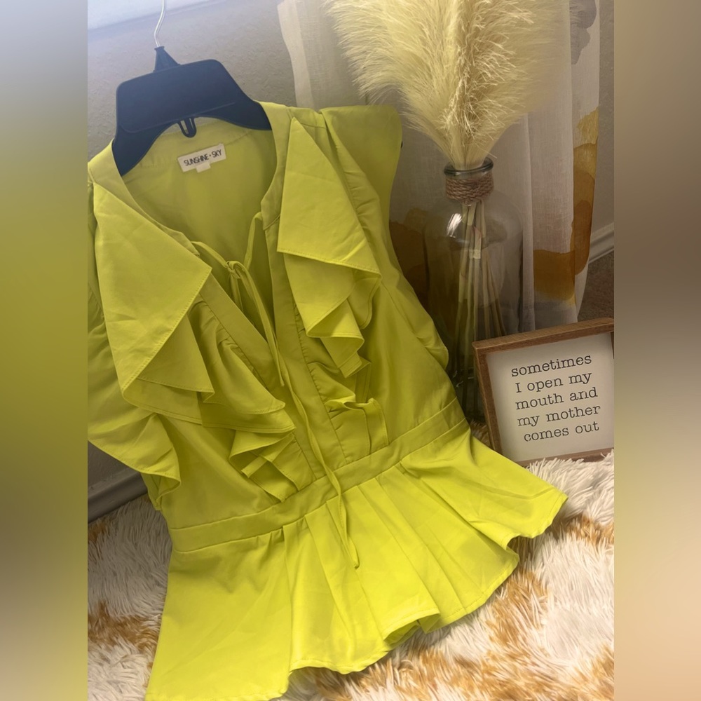 Neon Green Cotton Top